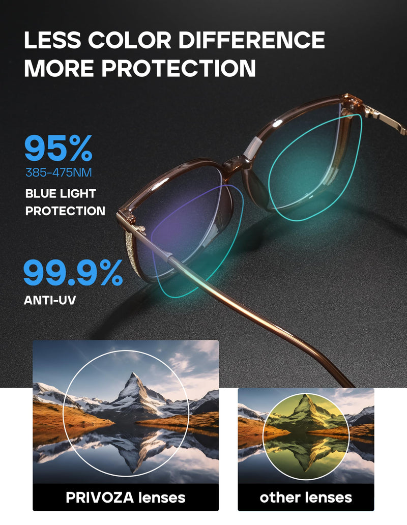 Medium Cat-eye Blue Light Glasses for women TR90 Computer Reading/Game/Mobile Phone Glasses Blue Light Blocking Glasses Fashion Woman Glasses(Champagne)