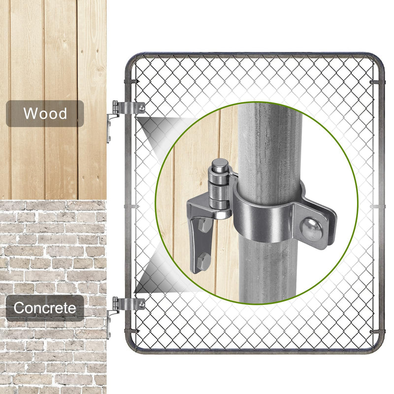 Insaga 2Pack Wall Mount Gate Hinge Cast Farm Gate Hinges Heavy Duty No Welding Design for Outdoor Chain Link Metal Fence Gates with 5/8'' Pin (Screws Not Included) Wall hinge-B