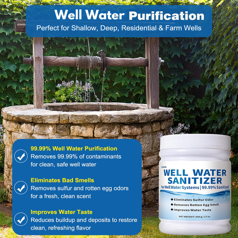 Well Water Purification Tablets – For Sulfur Odors, Rotten Egg Smell, Iron Buildup & Awful Sewer Smells – Improves Taste & Odor | Food-Grade Formula