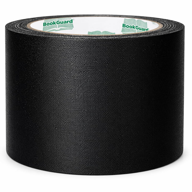 BookGuard Book Binding Tape, 3 Inch Black Flexible Cloth Spine Repair Tape for Library Binding, Book Spines, Hinges, Covers, Bibles, Hymnals, Libraries, Schools, 15 Yard Roll 3" Wide 1