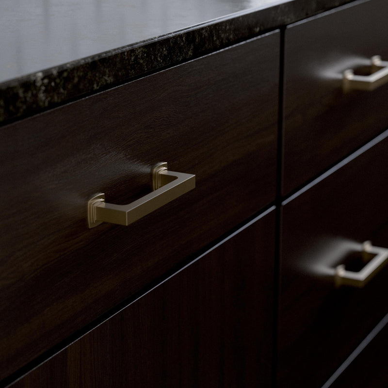 Franklin Brass (5-Pack) – Champagne Bronze Cabinet Handles, 3-3/4 Inch Hole Center, Pulls for Drawers, Kitchen Cabinet Door, Dressers | Parow 5 3-3/4" (96mm)