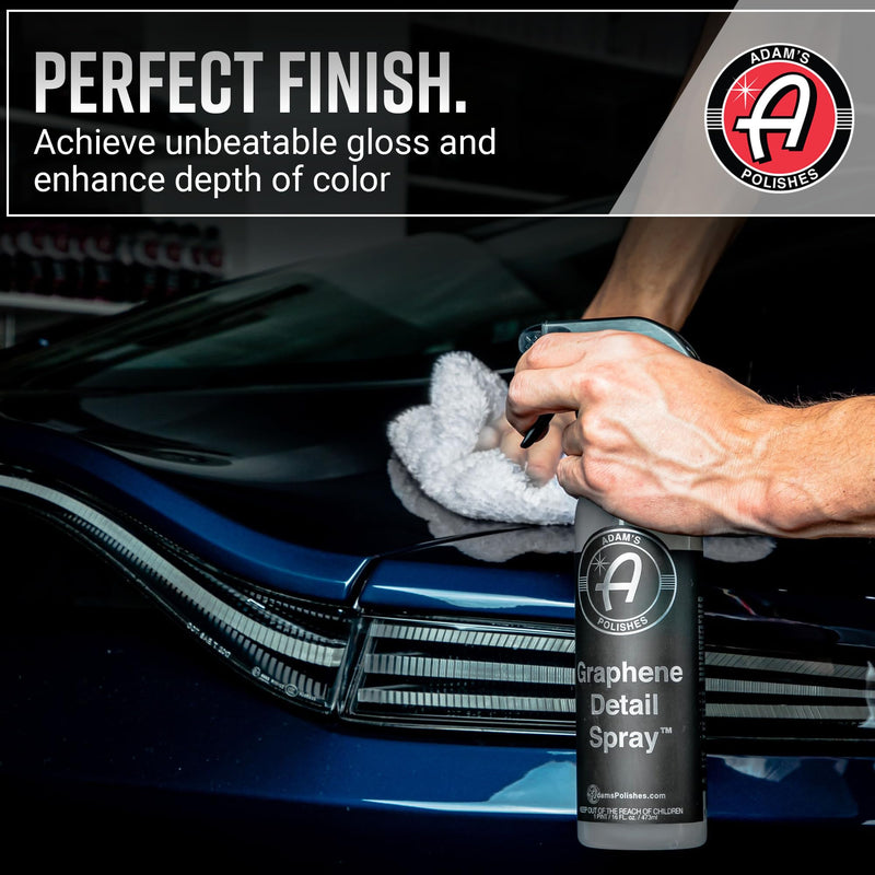 Adam’s Graphene Detail Spray (16 Fl Oz) - Extend Protection of Waxes, Sealants, & Coatings | Waterless Detailer Spray For Car Detailing | Clay Bar, Drying Aid, Add Ceramic Graphene Protection 16 Fl Oz (Pack of 1)