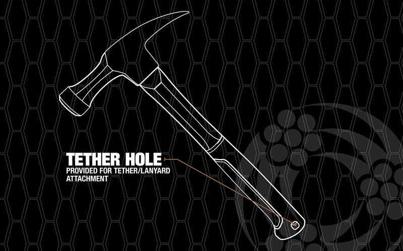 Southwire Bmeh-20 20 OZ. Heavy Duty Electrician's Hammer; 20 oz. Head with Smooth Face; Heavy Duty Drop Forged Steel Tether Hole For Safety; Lightweight Fiberglass Handle; 1.75 Lbs 65116840 One Size