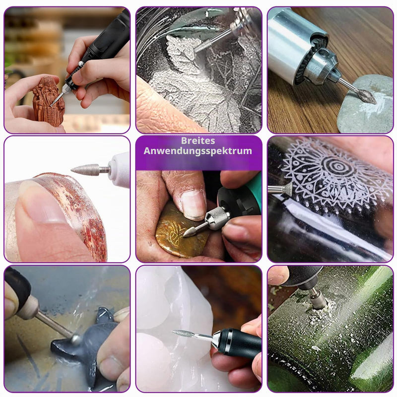 32-Piece Diamond Cutter Set 120 Grit Rotary Tool Accessories with Diamond Cutting Disc and 3 mm Shank Fit for Stone Glass Ceramic Carving, Grinding, Polishing, Engraving, Cutting 32PCS-120 Körnung