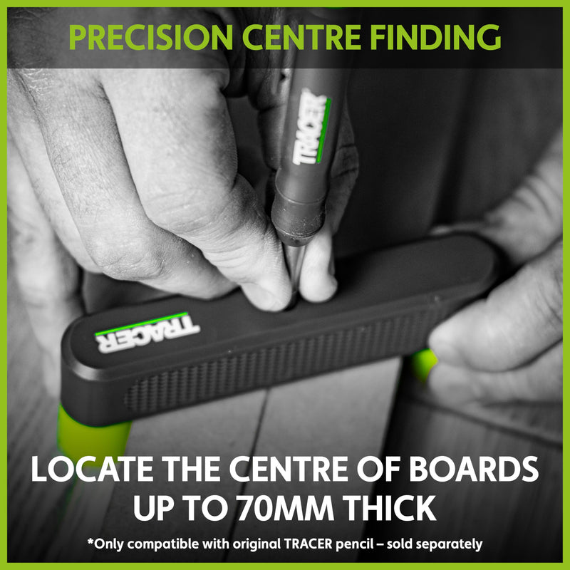 Tracer Marking Guide Set - Center Finder & Scribe Block With Hole That Fits Tracer Deep Hole Carpenters Pencil