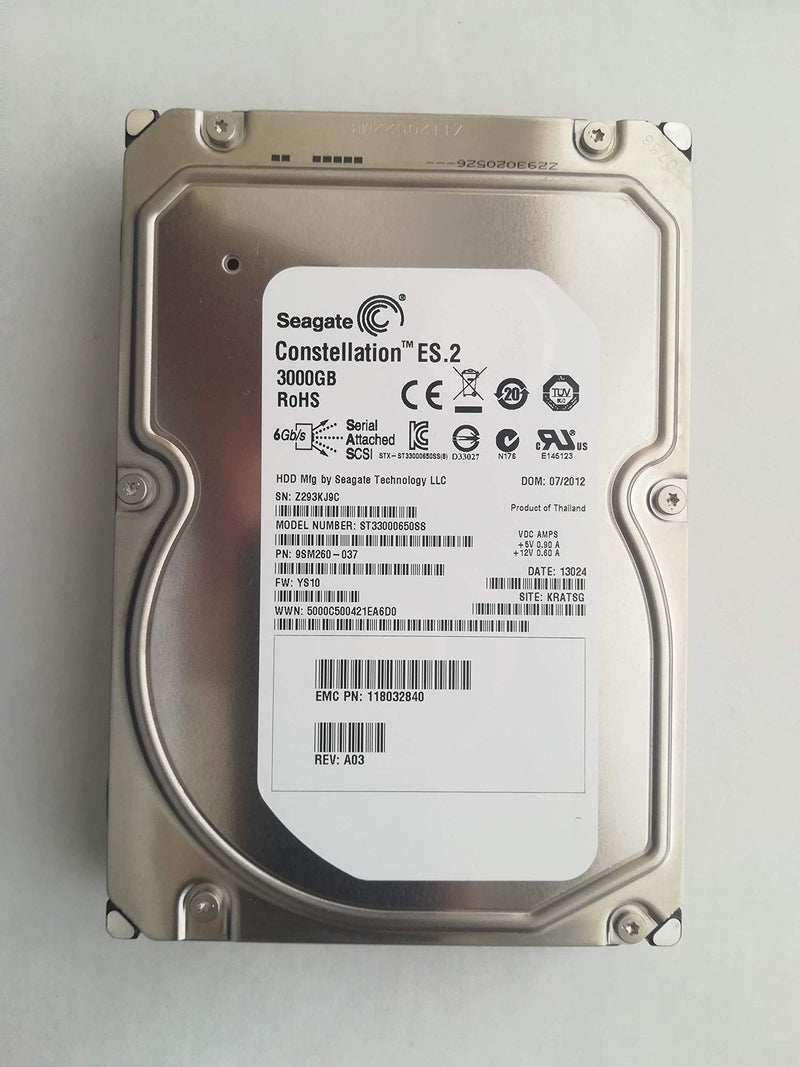 Seagate Constellation 3TB ES.2 ST33000650SS 3.5" Enterprise SAS Hard Drive