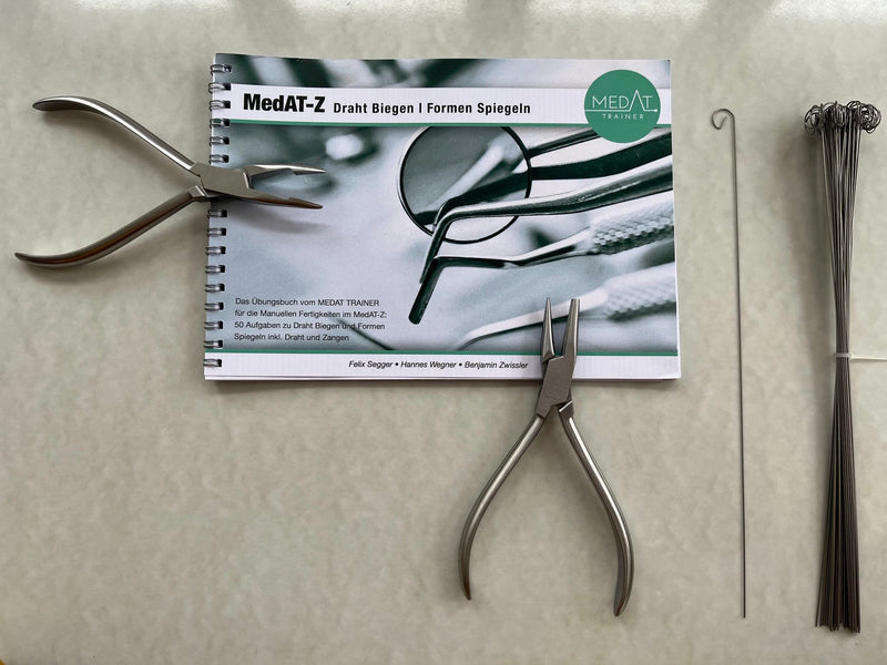 MedAT-Z 2023 - 50x practice wire - 0.7mm wire for the selection process for studying dentistry in Austria with original eyelet