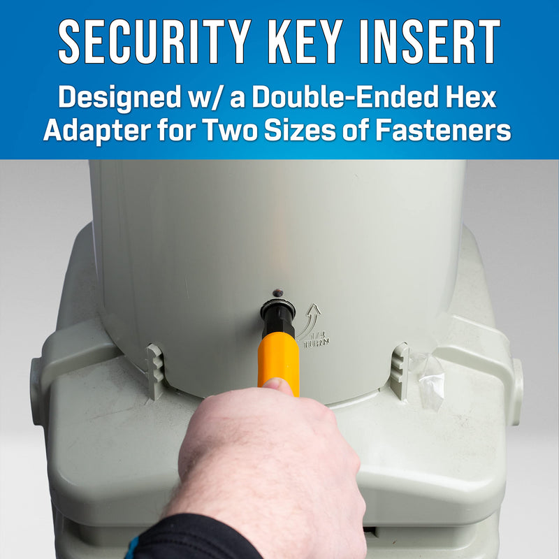 Jonard Tools M-216CKIT, Impact Resistant Hex Can Wrench Kit with 7/16" and 3/8" Hex Sockets, Ergonomic Handle, Built-In Wire Stripper 22 AWG + Hex Security Key Insert 5/16" and 5/32"
