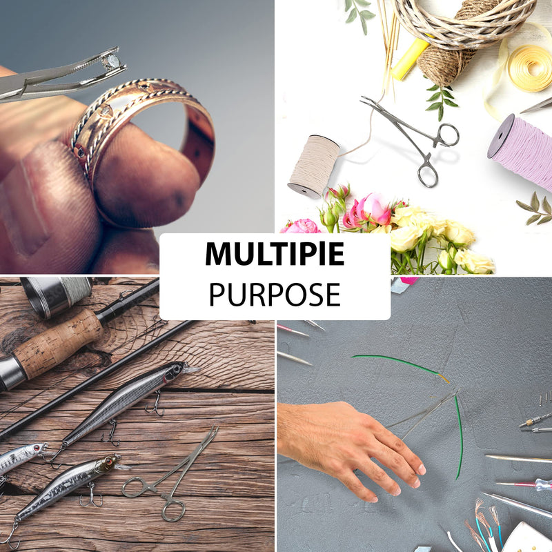 Ultimate Hemostat Set, 6 Piece Ideal for Hobby Tools, Electronics, Fishing and Taxidermy - 8", 6.25" and 5", Stainless Steel, Curved & Straight 8", 6.25" & 5" - Curved & Straight