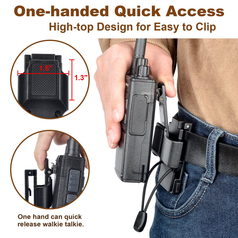 Police Radio Holder for Duty Belt, Walkie Talkie Holster as Duty Belt Accessories, Tactical Radio Holder for Motorola, Kenwood, Midland, BaoFeng, Hytera, Radioddity, Ruyage Radios
