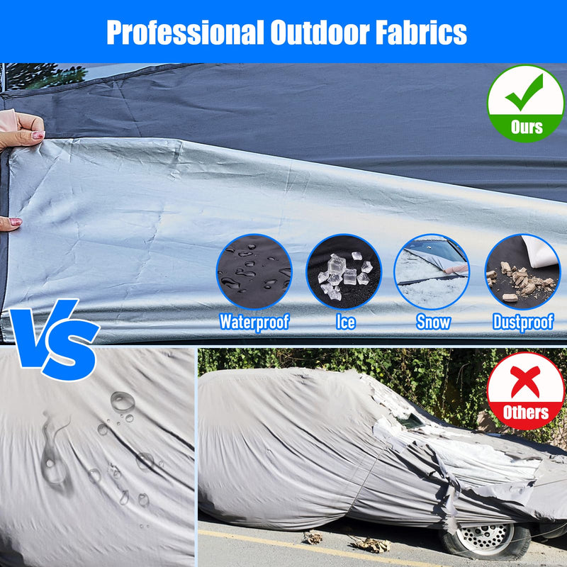 Windshield Cover for Ice and Snow, Car Windshield Snow Cover Winter Ice Sunshade Protector, Universal Fit SUV Auto Car Cover Snow Water Proof UV Dust Resistant, 63 Inches Wide