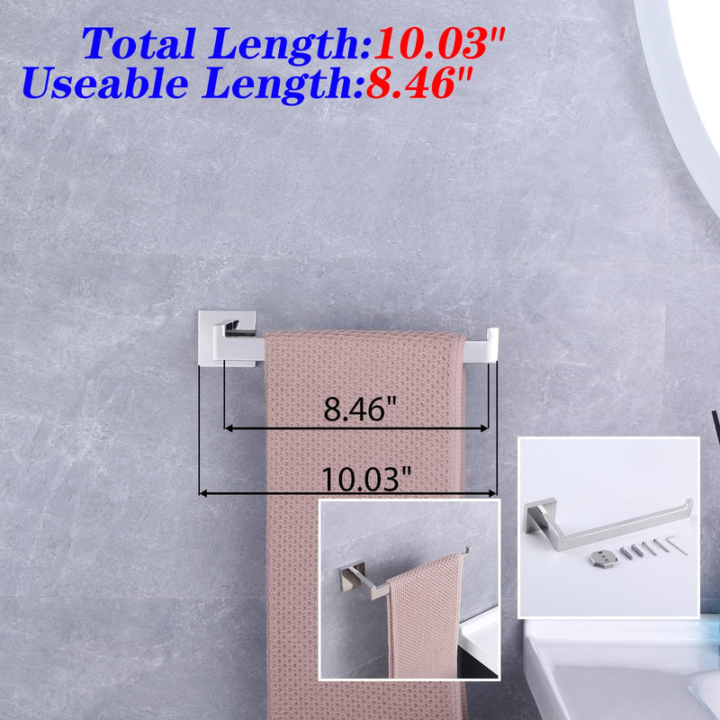 GERZWY Contemporary Stainless Steel Wall Mounted 2-Piece Bathroom Hardware Set - Towel Ring Toilet Paper Holder, Polished Finish FG1656-2JG