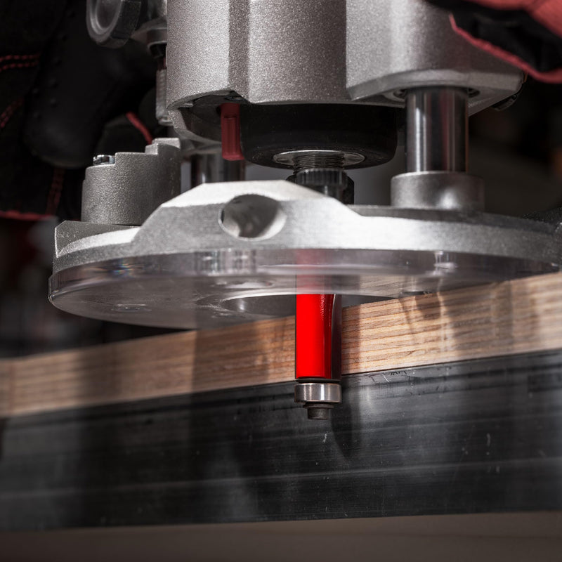 Freud 44-108: 1/2" (dia.) Bearing Flush Trim Bit with 1/2" shank, 1-1/2" carbide height One Size 44-108 1/2-Inch Diameter 3-Flute Flush Trimming Router Bit with 1/2-Inch Shank