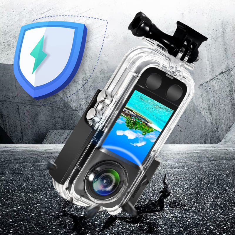 Waterproof Case for Insta 360 one X3 Action Camera, Underwater Diving Protective Housing 40M with Bracket Accessories CNMY-X3FSK-0001