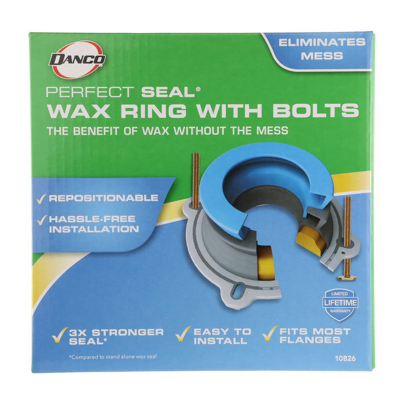 Danco 10826X Wax Ring with Bolts, No Size, Gray (Pack of 2) 1 Count (Pack of 2)