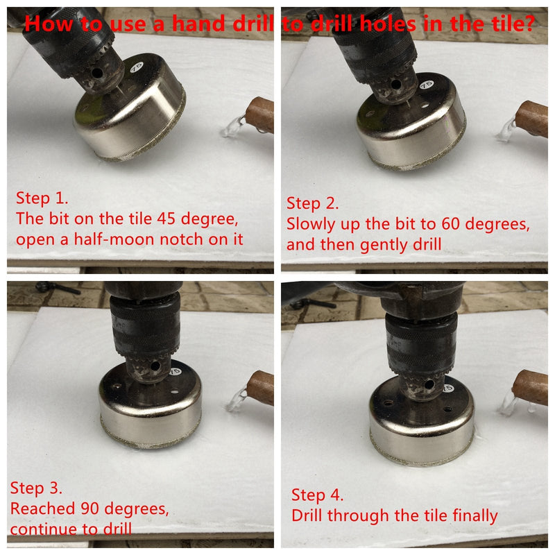 JINGLING 165mm 6.5" in Diamond Hole Saw Tile Drill Bits for Glass Stone 165mm(6-1/2")
