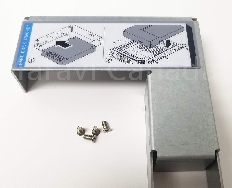 3.5" to 2.5" SSD SAS SATA Hard Drive Tray Adapter Bracket Converter Cage for Dell HP IBM Lenovo Mac Apple 3.5 inch Caddy, Compatible with Dell 9W8C4 Y004G WWGPK with Screws (2-Pack) 2-Pack