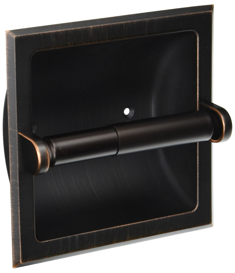 Oil Rubbed Bronze Recessed Toilet/Tissue Paper Holder All Metal Contruction - Mounting Bracket Included Oil Rubbed Bronze