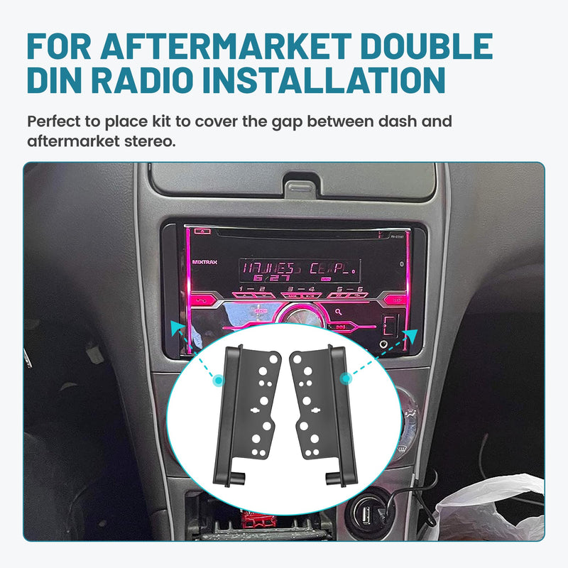 Double DIN Installation Dash Kit W/Radio Wiring Harness for Select Toyota RAV4/Avalon/Yaris/Matrix Scion TC/XB/XD 2000-2016, Aftermarket Stereo Installation Double Din Dash Bracket Kit