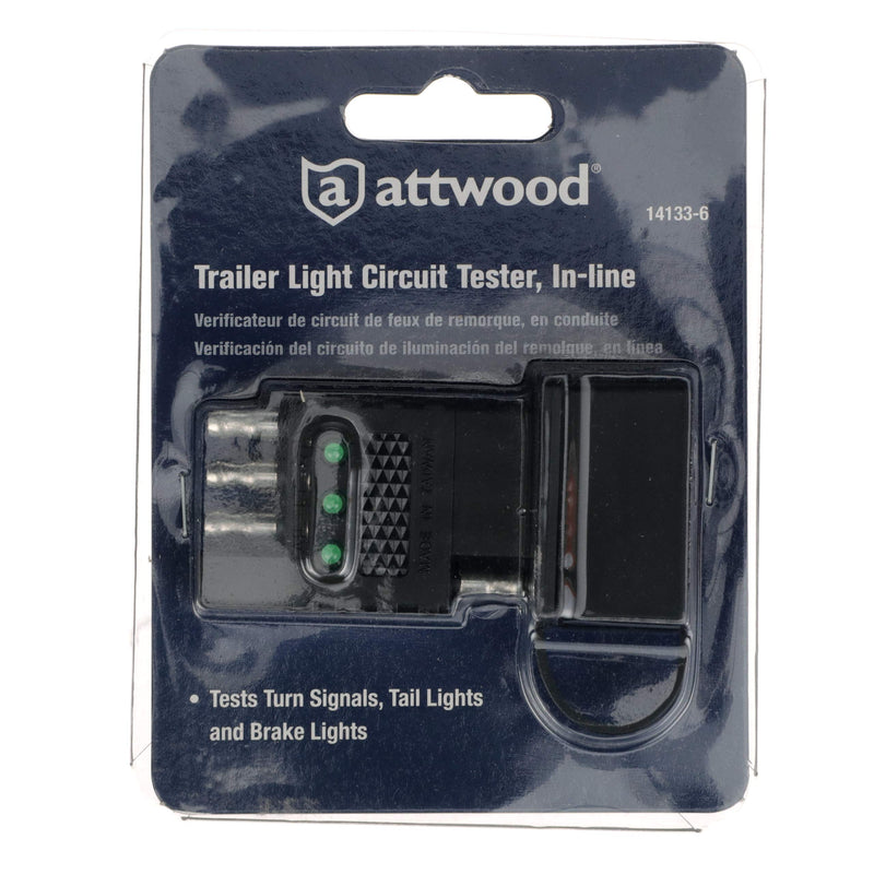 Attwood 14133-6 Trailer Light Circuit Tester, Indicator Lights Identify Circuit Issues, Tests Taillights, Ground and Turn Signals One Size
