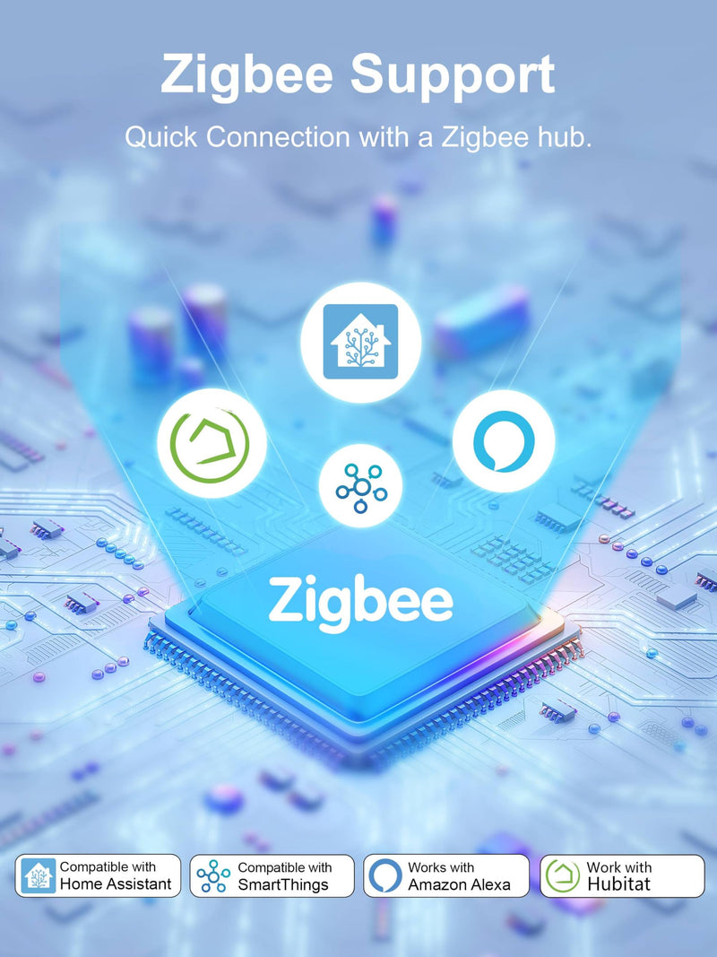EIGHTREE Zigbee Smart Plug 15A, Energy Monitoring, 𝗭𝗶𝗴𝗯𝗲𝗲 𝗛𝘂𝗯 Required, ETL Certified, Smart Plugs that Compatible with Alexa & Home Assistant & SmartThings, 4 Packs 4 Pack