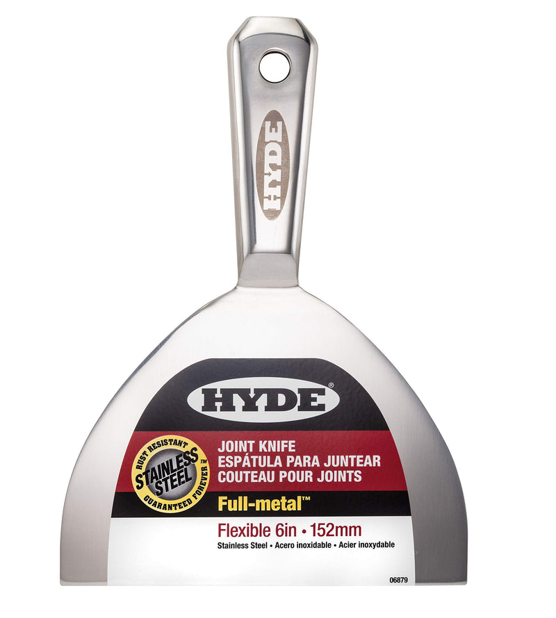 Hyde Drywall Knife Set, Paint Scraper Tool Set - Premium Full Metal 4'' 6'' & 8'' Joint Knife: Professional Grade, Ergonomic, Rust Resistant, Drywall Tools 4",6", 8"
