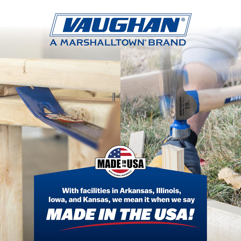 Vaughan Underhill Lathing and Drywall Hatchet, Hickory Handle, Polished Head, UL, VN20001