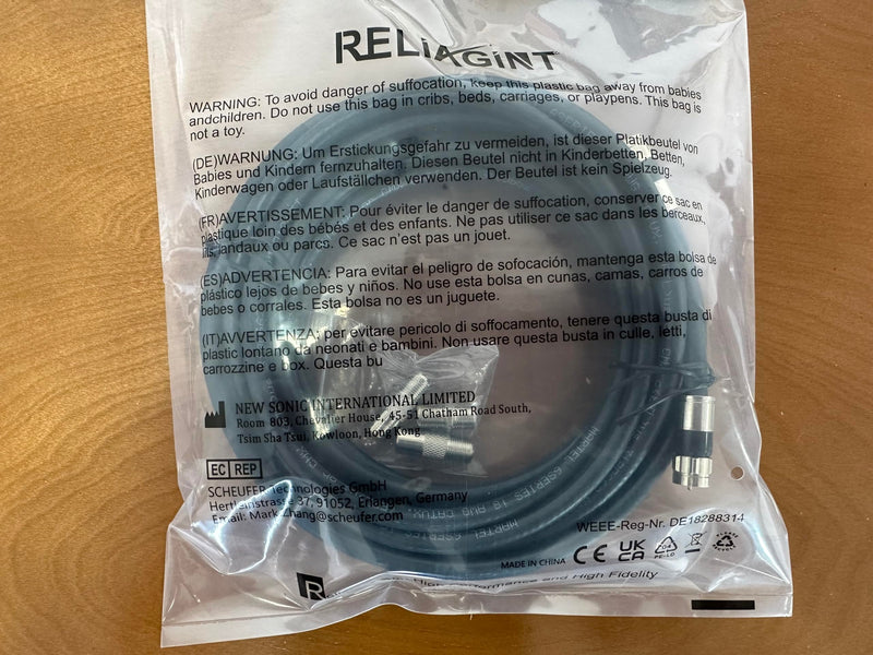 Coaxial Cable 50FT, RG6 Coax Cable Cord for TV with Weatherproof Rubber Boot - Ideal Outdoor TV Cable Wire and Antenna Wire Extension Cable, Tri-Shield UV - Fire Resistant Wall Rated 50 FT Waterproof
