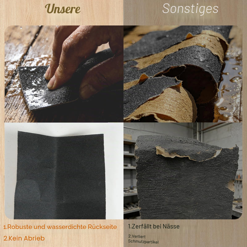 Sandpaper Set of 45 Wet and Dry Sandpaper 23 x 9 cm with 80-5000 Grit Fine Sandpaper for Wood, Metal, Car, Paint, Stone, Glass and Furniture 23x9 cm