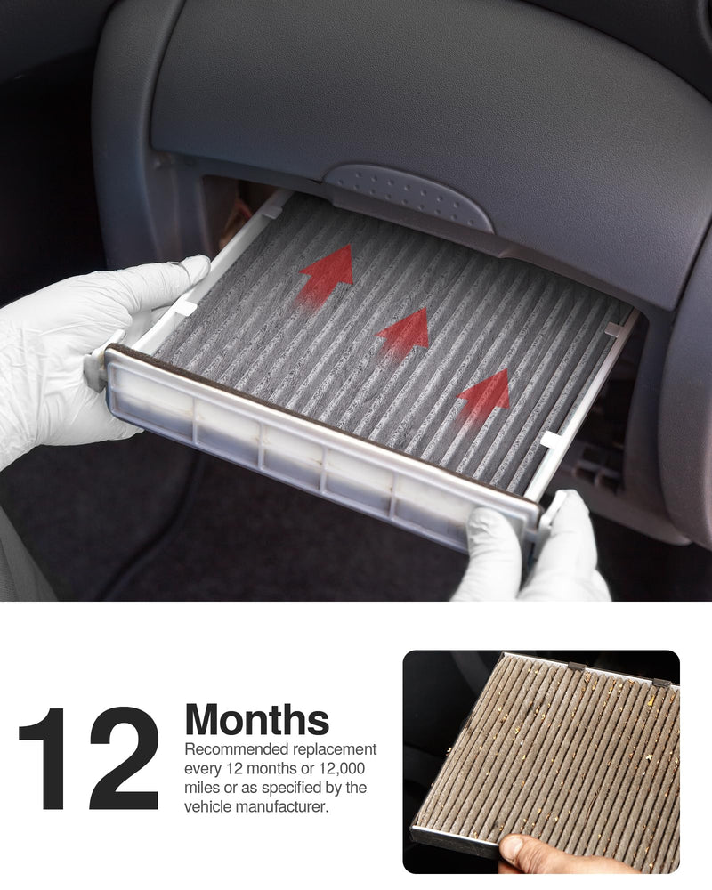 Puroma Cabin Air Filter with Activated Carbon, Replacement for CP134, CF10134, Honda & Acura, Civic, CR-V, Odyssey, CSX, ILX, MDX, RDX, AT134 (1 pc) 1