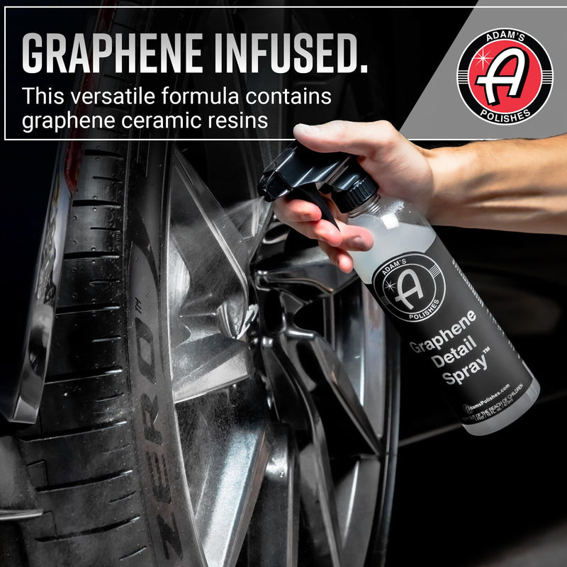 Adam’s Graphene Detail Spray (16 Fl Oz) - Extend Protection of Waxes, Sealants, & Coatings | Waterless Detailer Spray For Car Detailing | Clay Bar, Drying Aid, Add Ceramic Graphene Protection 16 Fl Oz (Pack of 1)