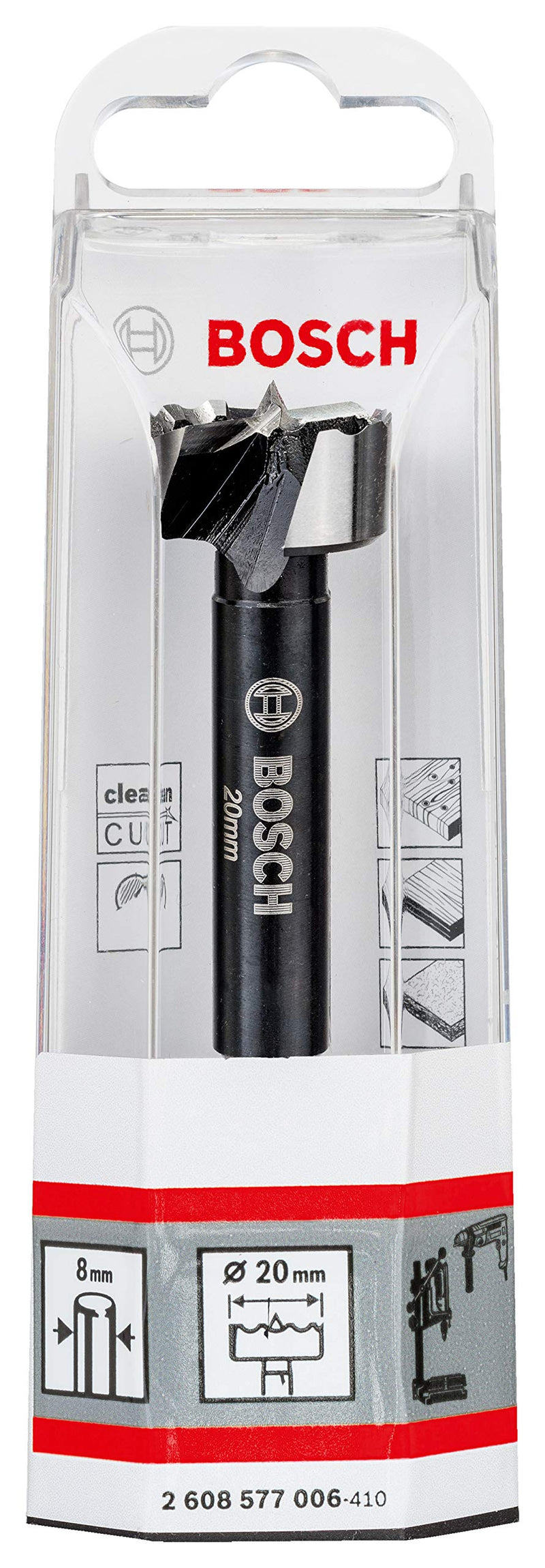 Bosch Professional Forstner drill bit (for wood, Ø 20 mm, length 90 mm, drill accessories)