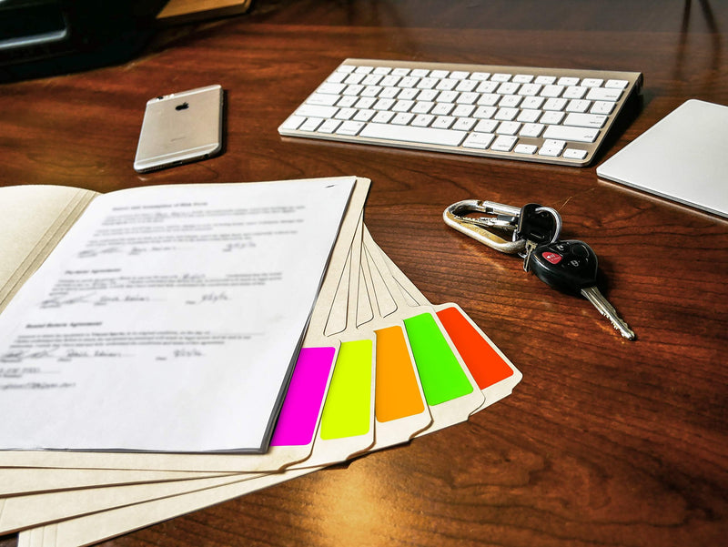 ChromaLabel 1 x 3 Inch Permanent Color Code Rectangle Labels, 150 Stickers per Pack, Fluorescent Orange 1" x 3"