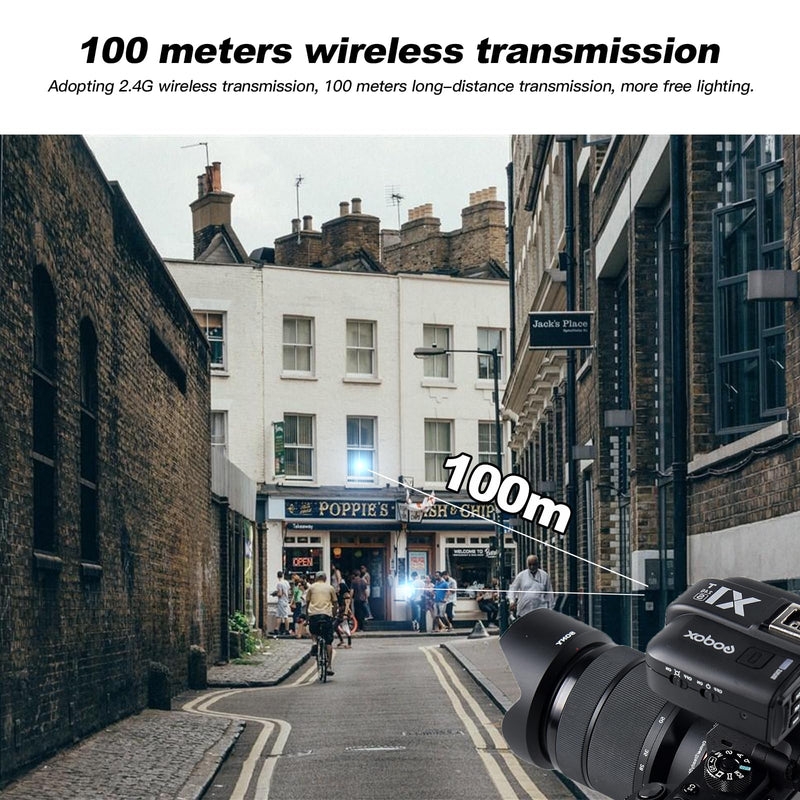 Godox X1T-F TTL Wireless Flash Trigger Transmitter for Fuji Fujifilm, Support 1/8000s HSS Function 5 Groups 32 Channels (X1T-F Trigger)