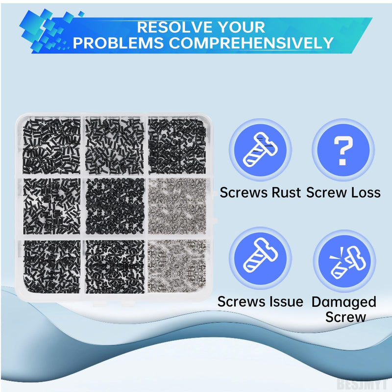 for Samsung Galaxy Mobile Phone Full Complete Black Screws Replacement Kit for All Models A13 S24 Note Plus Ultra Internal Screw Fix Inner Parts