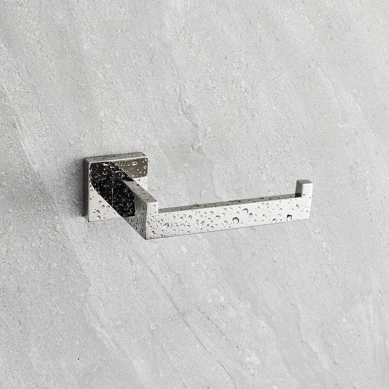 HITSLAM Chrome Toilet Paper Holder Premium 304 Stainless Steel Square Toilet Roll Holder for Bathroom Rustproof Wall-Mounted 2 Pack Chrome-2pack Standard