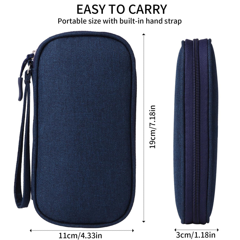 Travel Cable Organizer,Electronics Accessories Organizer Bag,Electronic Organizer Travel Universal Cable Organizer Electronics Accessories Bag for Charger, Phone, memory card,Travel Gadget Bag (Blue) Blue