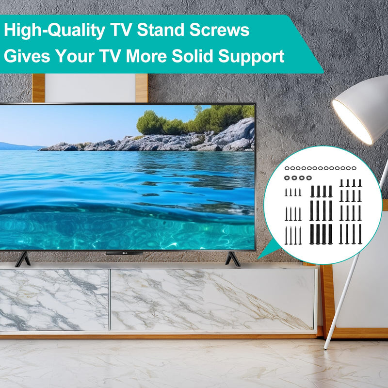 Yaotieci TV Stand Legs Screws Kit for Insignia TV Legs, for Insignia 24" 32" 39" 40" 42" 43" 48" 50" 55" 58" 65" 70" 75" TV Mount Screws Kit with Washers (Note:Not for Wall Mount)