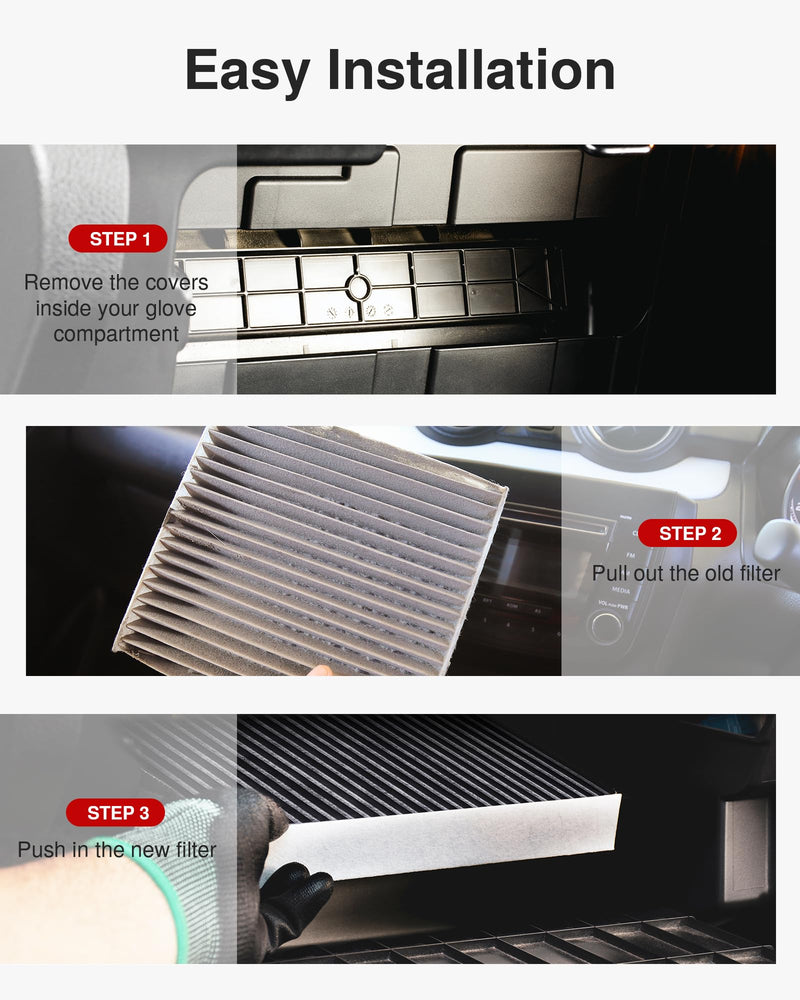 Puroma Cabin Air Filter with Activated Carbon, Replacement for CP134, CF10134, Honda & Acura, Civic, CR-V, Odyssey, CSX, ILX, MDX, RDX, AT134 (1 pc) 1