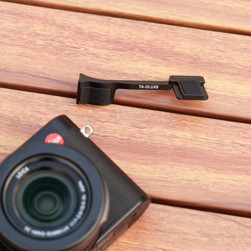 Thumb Up Grip for Leica D-LUX8 DLUX8, Aluminum Alloy Metal Thumb Grip with Hot Shoe Cover Protector Thumb Rest Support Holder, Not Affect The Use of DLUX8 Camera Buttons, D-LUX 8 Camera Accessories