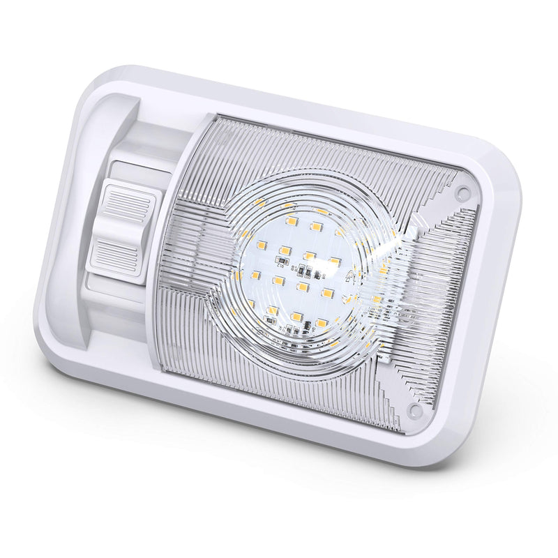 12V Led RV Ceiling Dome Light RV Interior Lighting for Trailer Camper with Switch, Single Dome 300LM