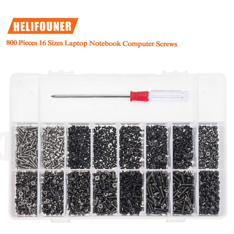 800 Pieces Laptop Notebook Computer Screw Replacement Repair Kit, Electronic Repair Screws for SSD, Laptop Notebook Computer