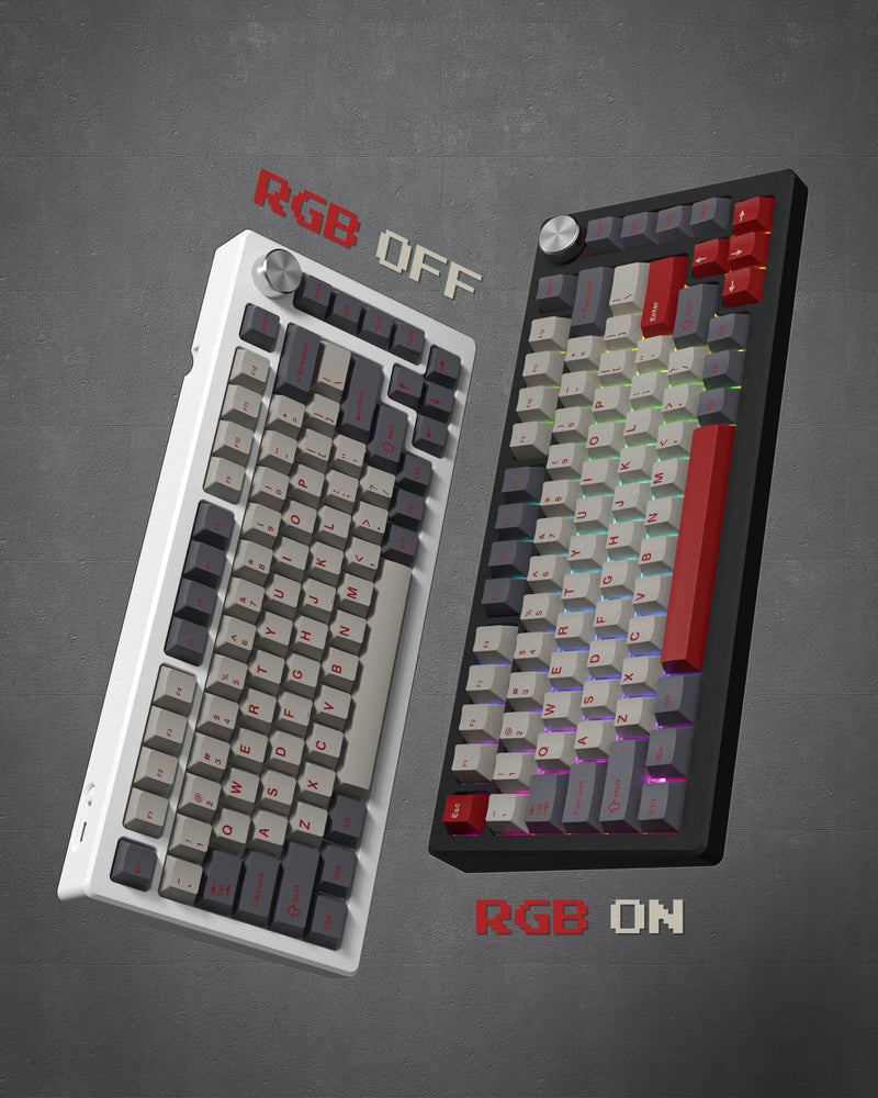Womier Keycaps, Custom PBT Doubleshot Keycaps 60 65 75 100 Percent, Cherry Profile Retro Keycaps, 61/64/68/84/87/100/104/108 Gaming Mechanical Keyboard Keycaps, 132 Keys Keycaps Set (Gorpcore Style) Gorpcore Style