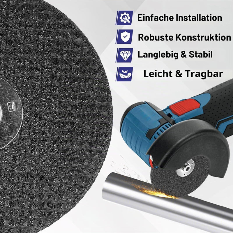 Set of 23 75 mm Cutting Discs & Flap Discs Set, Bore Diameter 10 mm, Angle Grinder Accessories for Mini Angle Grinders, Cutting, Polishing, Grinding of Metal, Wood, Plastic