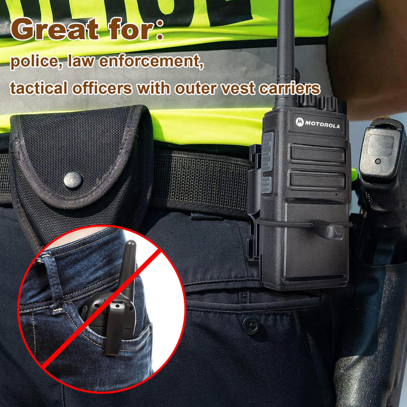 Police Radio Holder for Duty Belt, Walkie Talkie Holster as Duty Belt Accessories, Tactical Radio Holder for Motorola, Kenwood, Midland, BaoFeng, Hytera, Radioddity, Ruyage Radios