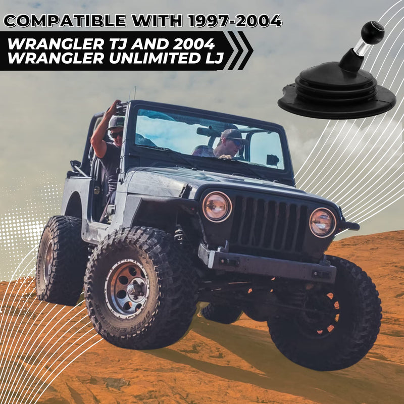 Inner Shifter Boot for Jeep Wrangler TJ - Compatible with 1997-2004 Wrangler TJ and 2004 Wrangler Unlimited LJ - Replaces OE 52078558 - Part Number 18886.95