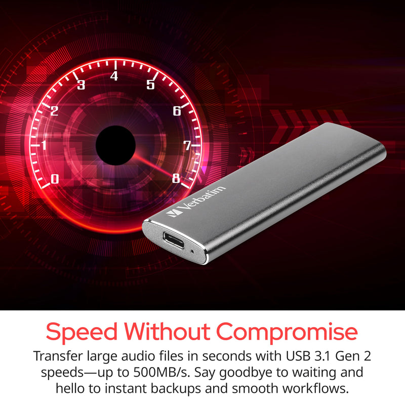 Verbatim 1TB Vx500 Portable SSD External Hard Drive USB 3.1 Gen 2 – Space Gray