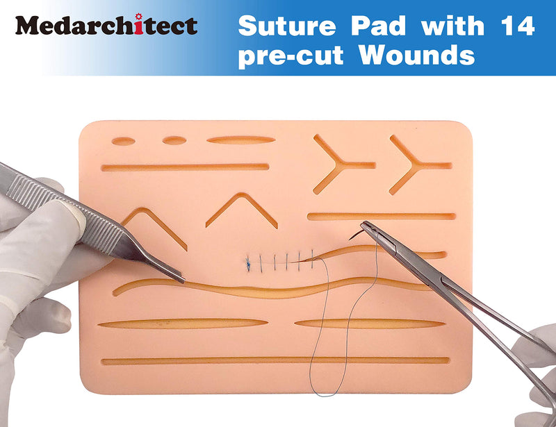 Surgical Suture Kit with Silicone Plate and Tools | Suturing practice set for teaching purposes, simulation model for practical suturing exercises, suitable for medical students and nursing students