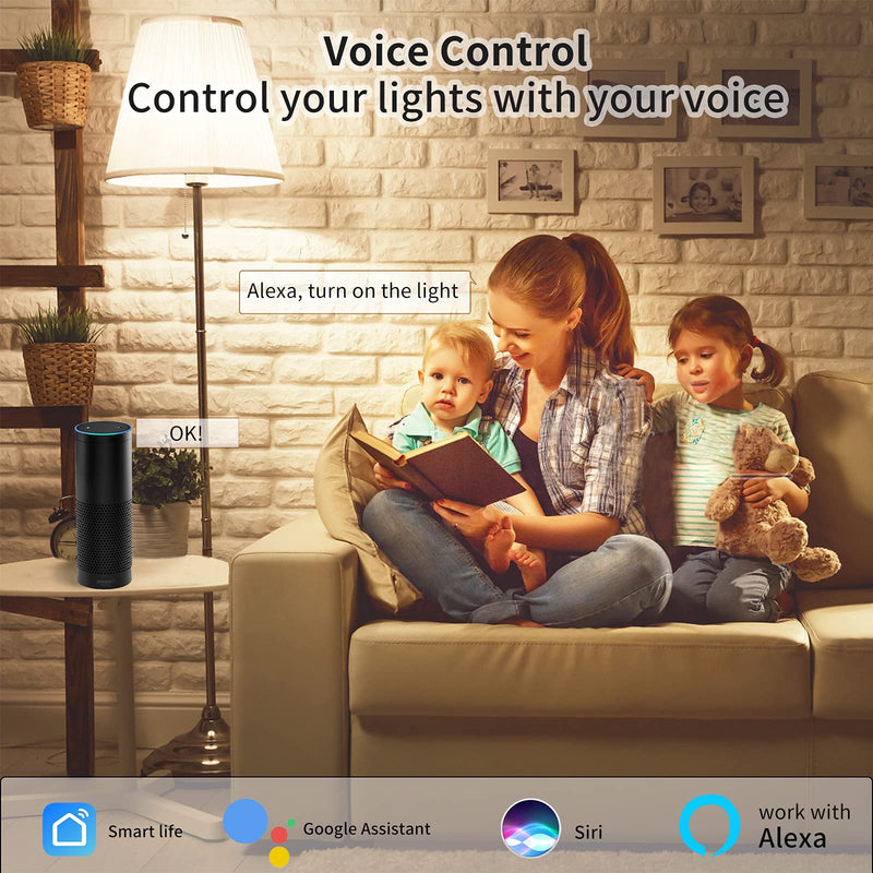 Fitop Alexa Smart Light Bulbs, E14 WiFi LED Lamps Dimmable Light Bulb 4.9W 470Lm+2700-6500K+RGB 16 Million Colors, App Control Compatible with Alexa/Google Home, Voice Control 2 Pack Single E14-2 Pieces