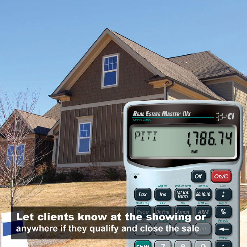 Calculated Industries 3405 Real Estate Master IIIx Residential Real Estate Finance Calculator | Clearly-Labeled Function Keys | Simplest Operation | Solves Payments, Amortizations, ARMs, Combos, More
